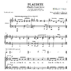 Plaudite 二声部合唱谱_歌曲简谱