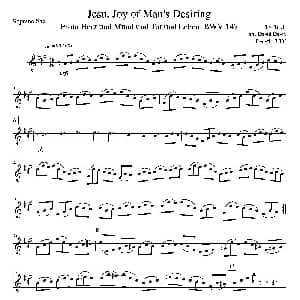 萨克斯谱 | Jesu,Joy of Man's Desiring 四重奏高音萨克斯分谱