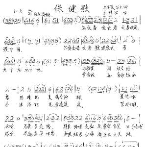 保健歌_歌谱投稿_词曲:王学贤 龙人 吴修龙