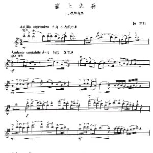 小提琴谱 | 塞上之春 小提琴合奏 杨林