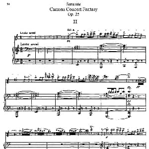 小提琴谱 | Carmen Concert Fantast Op.25 Ⅱ 小提琴 钢琴伴奏 Sarasate 萨拉萨蒂