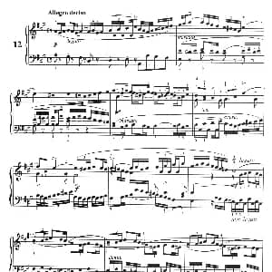 三部创意曲 No.12 钢琴谱 巴赫 巴赫