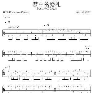梦中的婚礼 吉他谱