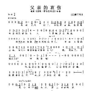 父亲的哀伤_歌曲简谱_词曲: 意 威尔第 意 威尔第