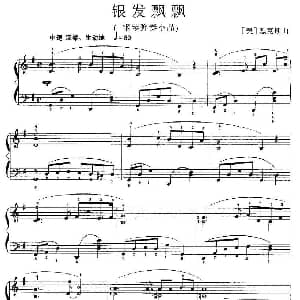 银发飘飘 钢琴谱 美 戴克斯