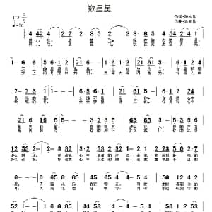 数星星_通俗唱法乐谱_词曲:陈永昌 陈永昌