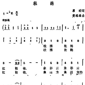 杜鹃 _美声唱法乐谱_词曲:瞿琮 黄瑞雄