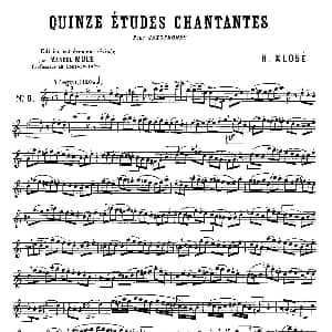 萨克斯谱 | Klose Etudes Chantantes Pour Saxophone 练习曲之六