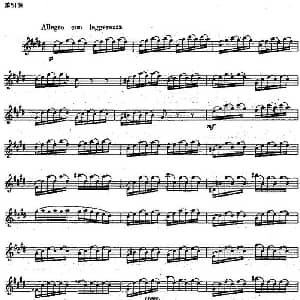 长笛曲谱 | 长笛练习曲100课之第51课 中连音与连音