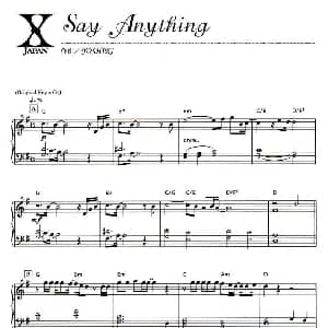 Say Anything 钢琴谱