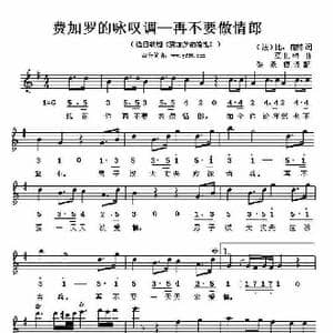 费加罗的咏叹调—再不要做情郎_歌谱投稿