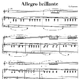 萨克斯谱 | Allegro brillante 中音萨克所 钢琴伴奏 G Concone