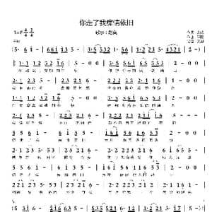你走了我痴情依旧_歌曲简谱_词曲:荣荣 阿酩