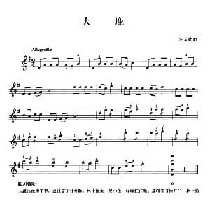 小提琴谱 | 大鹿 法国歌曲