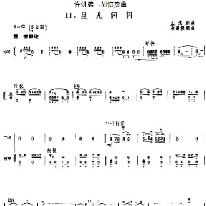 二胡谱 | 许讲德二胡演奏曲 11.星儿闪闪 二胡 扬琴 生茂原曲 李遇秋编曲