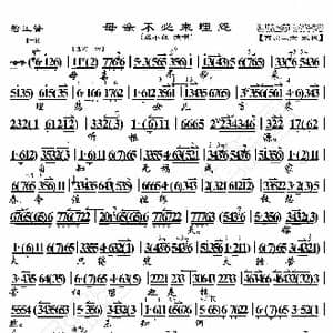 碧玉簪 母亲不必来埋怨_歌曲简谱_词曲:暂无 恒流星制谱