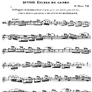 萨克斯谱 | H Klose练习曲 Quinze etudes de genre—10 H Klose
