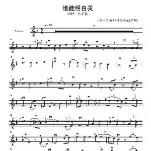 谁能明白我 _歌曲简谱