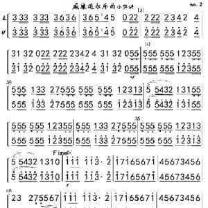 19威廉退尔序曲 军乐主旋&中音萨分谱 简02_歌曲简谱_词曲: 罗西尼