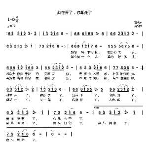 梨花开了,你却走了_歌曲简谱_词曲:商槐 商槐