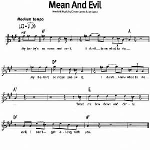 蓝调音乐:Mean And Evil_外国歌谱