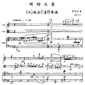 同均三宫 二 俗乐C宫D商调 长笛 小提琴 钢琴