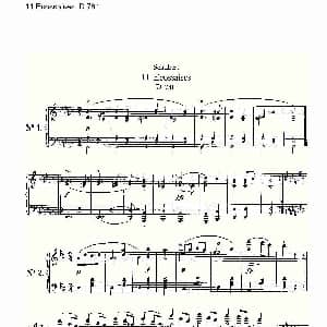 11 Ecossaises D.781 钢琴谱