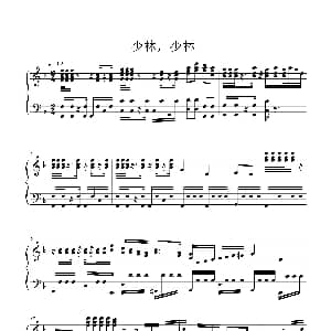 手风琴谱 | 少林少林.伴奏谱 手风琴五线谱高清版