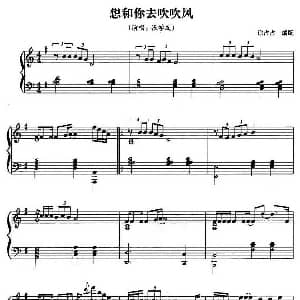 想和你去吹吹风 钢琴谱 徐占占