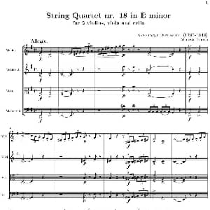 小提琴谱 | String Quartet nr.18 in E minor E小调弦乐四重奏 P1 15 托马西