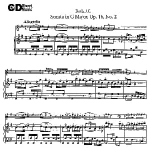 小提琴谱 | Sonata in D Major,Op.16 No.2 小提琴 钢琴伴奏 Bach 巴赫