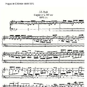 Fugue in C Minor BWV 575 管风琴谱