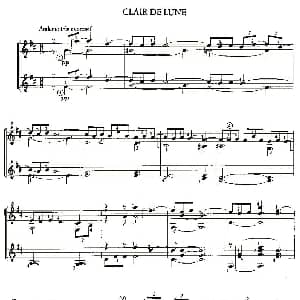 CLAIR DE LUNE 吉他谱
