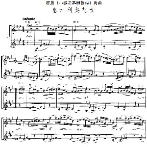 小提琴谱 | 霍曼 小提琴基础教程 选曲 意大利卖花女 二重奏