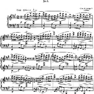 斯克里亚宾 钢琴练习曲 Op.8 No.6 Alexander Scriabin Etudes 钢琴谱 斯克里亚宾