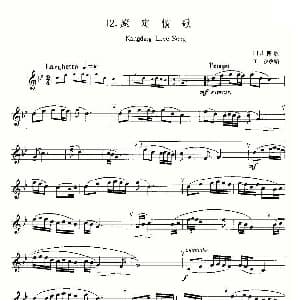 萨克斯谱 | 22首中国民歌乐谱之12 康定情歌