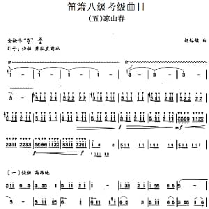 笛箫八级考级曲目 凉山春 胡结续
