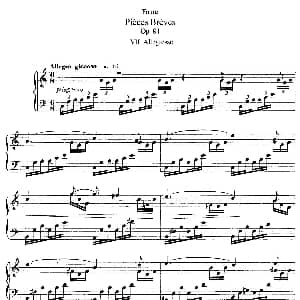 Pieces Breves Op.84 钢琴谱 加布里埃尔 福雷