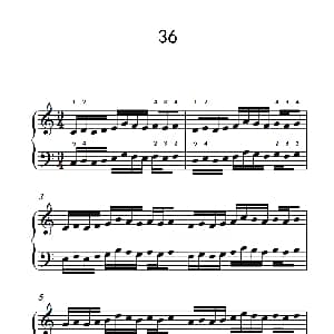 八.提高速度.增强手指灵活性的练习36 钢琴谱