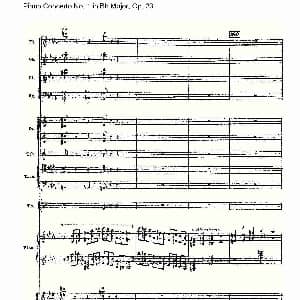 Bb大调第一钢琴协奏曲,Op.23第一乐章第一部 钢琴谱
