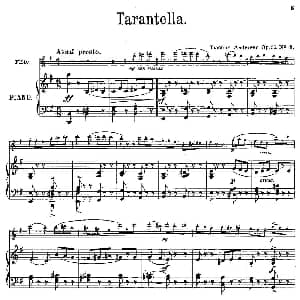 长笛曲谱 | Tarantelle Op.55 No.8 长笛 钢琴伴奏 丹麦 安德森