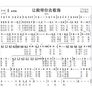 让我带你去看海_歌曲简谱_词曲:丁作良 邱彦鸿