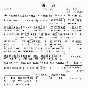伤河_歌曲简谱_词曲:孙扬杰 孙扬杰