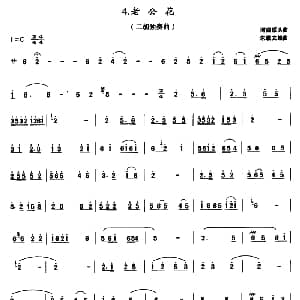二胡谱 | 老公花 河南板头曲 朱敬文编曲