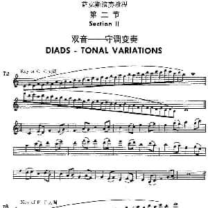 萨克斯谱 | 萨克斯演奏教程第二节 双音 守调变奏