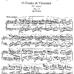 15 Etudes de Vortuosite Op.72 钢琴谱 莫里兹 莫什科夫斯基