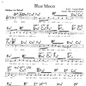 Blue Moon_外国歌谱