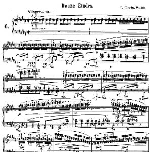 肖邦钢琴练习曲 Op.25之六 钢琴谱 肖邦