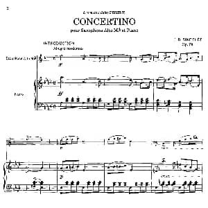 萨克斯谱 | CONCERTino Op.78 萨克斯 钢琴伴奏 Singelée 让巴蒂斯特