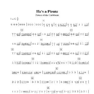 He's a pirate_歌谱投稿_词曲: Klaus Badelt\Hans Zimmer